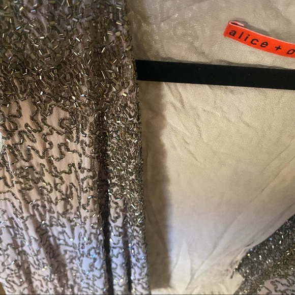 Alice + Olivia sparkle Gray Sequin Vest size S - Picture 8 of 10